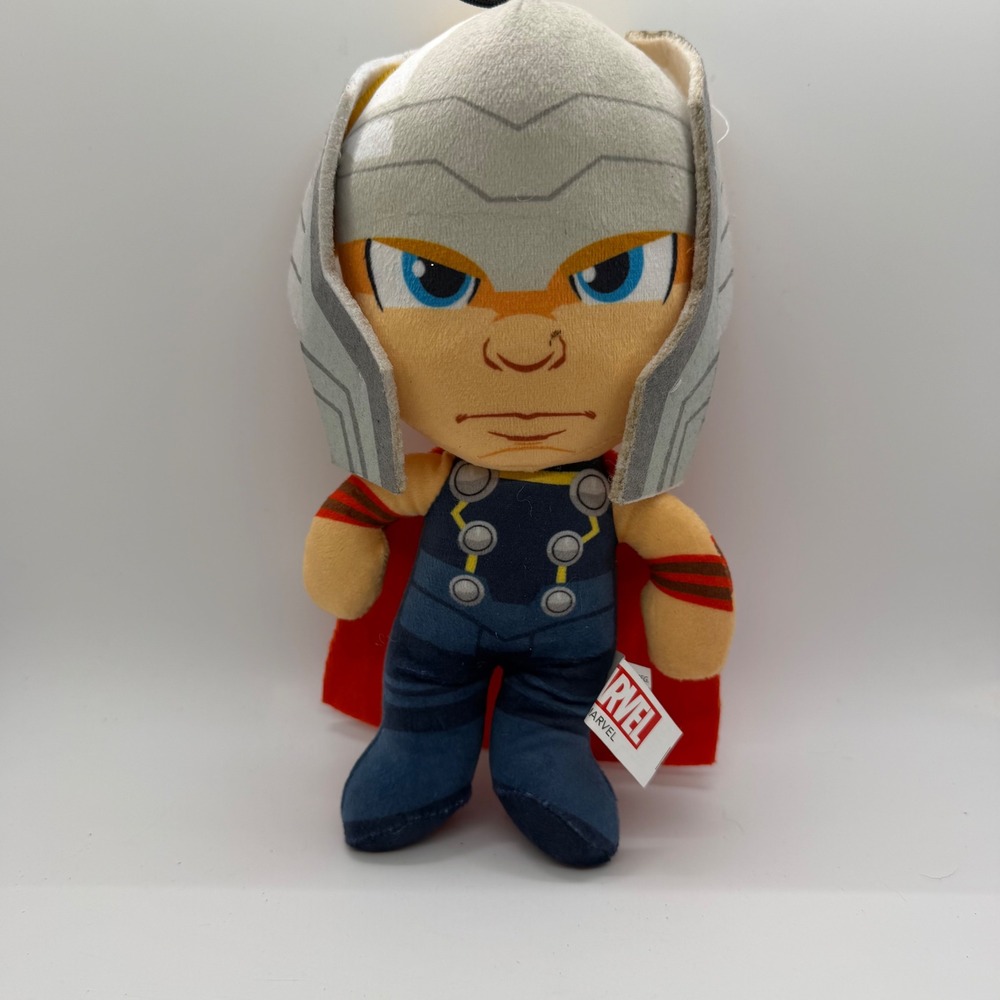 Marvel Thor Chibi Plush Toy Stuffed Character Hero Red‎ Cape 7in Collector - Picture 3 of 9